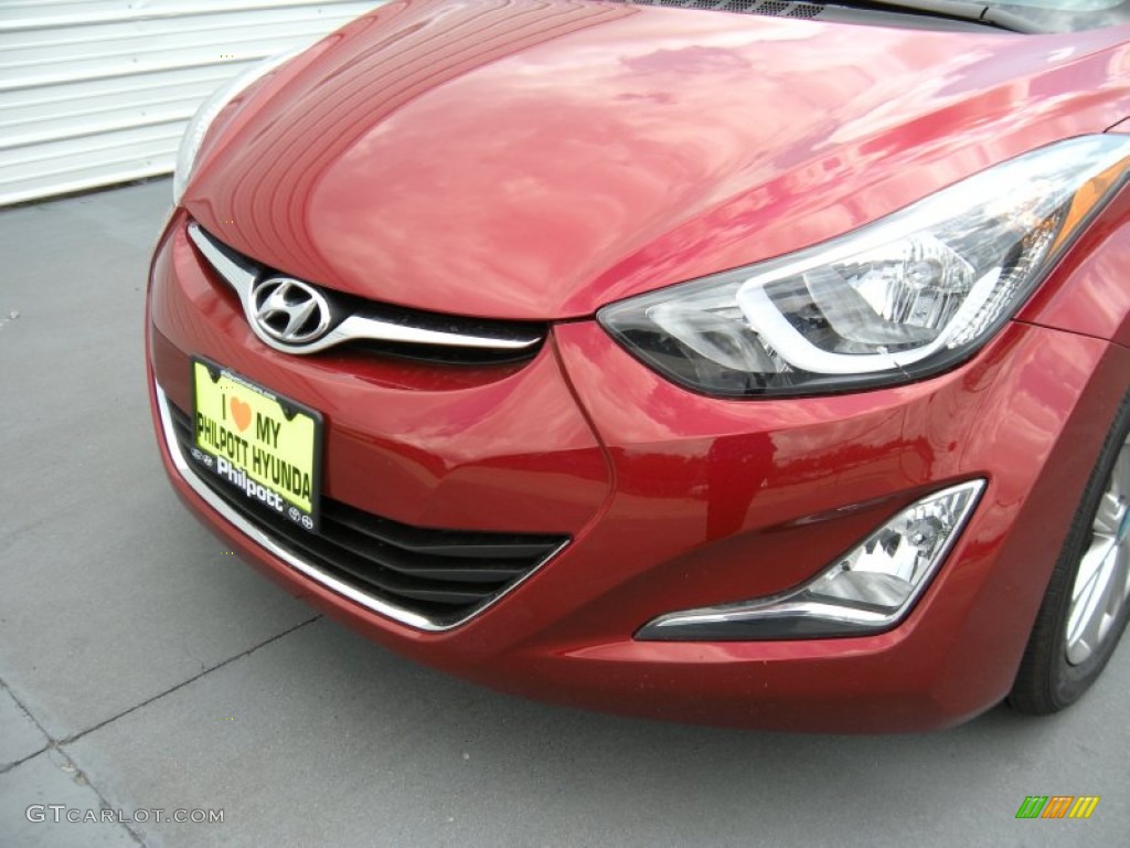 2014 Elantra SE Sedan - Red / Beige photo #10