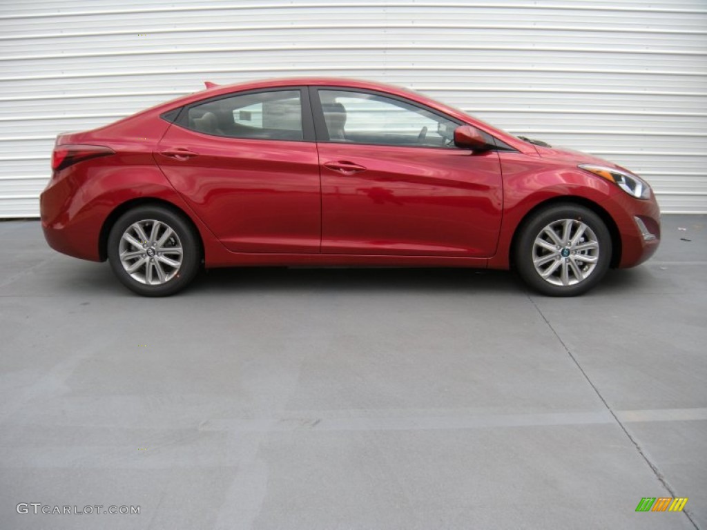 2014 Elantra SE Sedan - Red / Beige photo #3