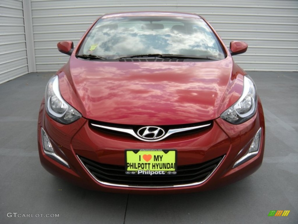 2014 Elantra SE Sedan - Red / Beige photo #8