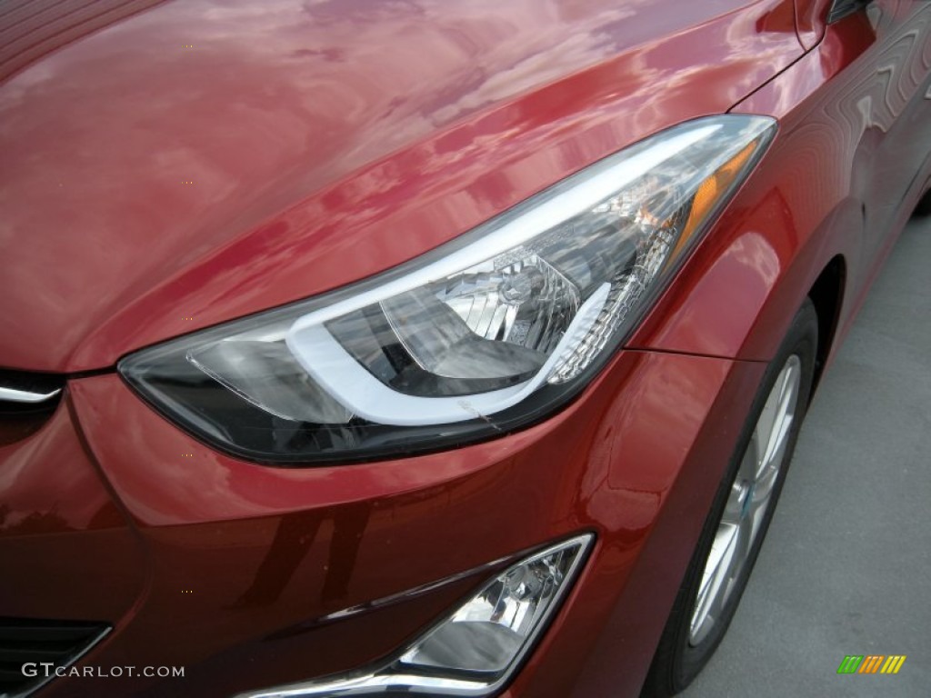 2014 Elantra SE Sedan - Red / Beige photo #9