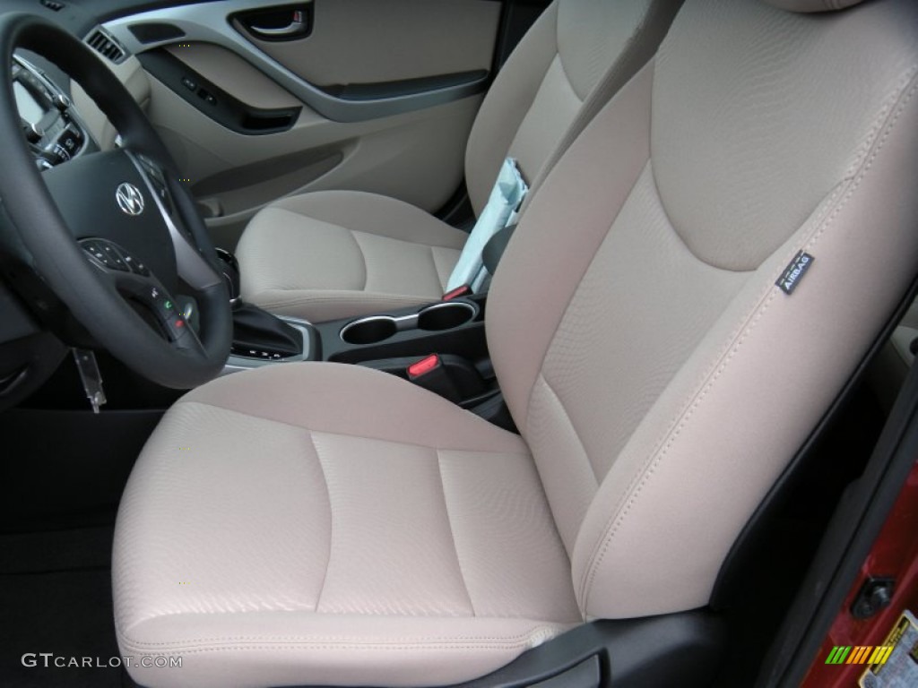 2014 Elantra SE Sedan - Red / Beige photo #22