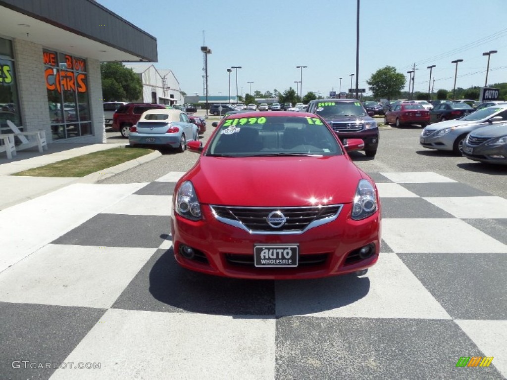 2012 Altima 3.5 SR Coupe - Red Alert / Charcoal photo #2