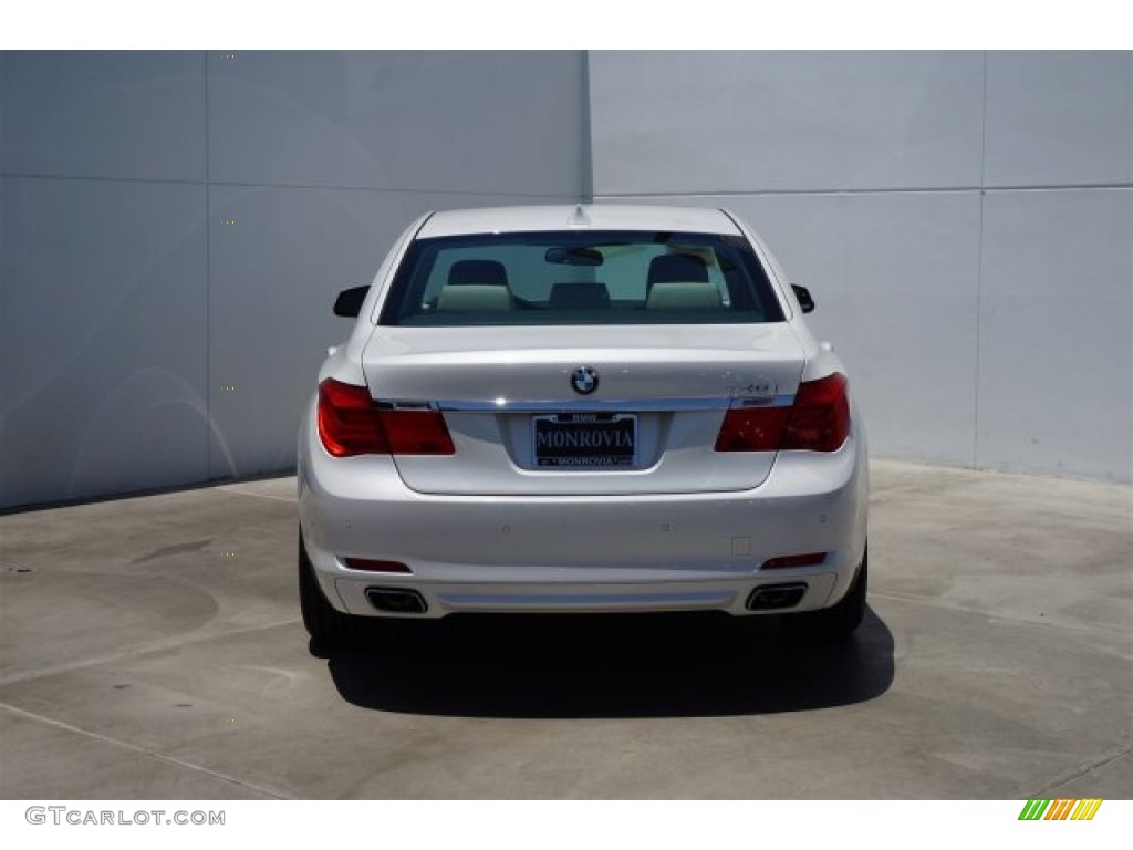 2012 7 Series 740i Sedan - Mineral White Metallic / Oyster/Black photo #8