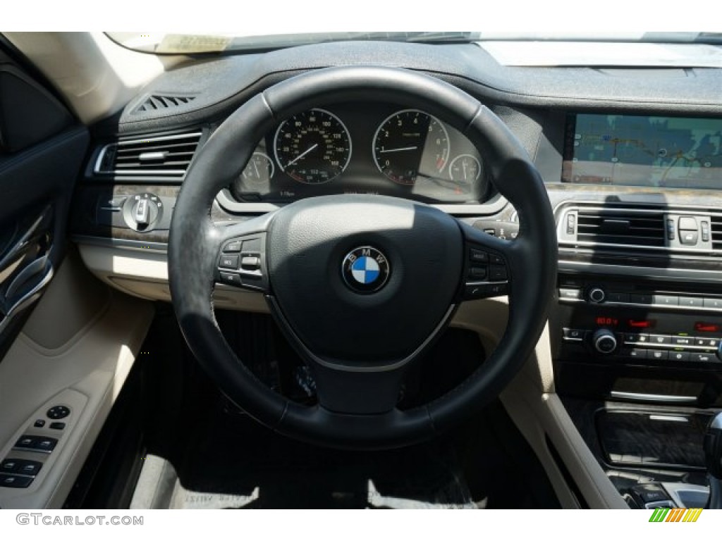 2012 7 Series 740i Sedan - Mineral White Metallic / Oyster/Black photo #21