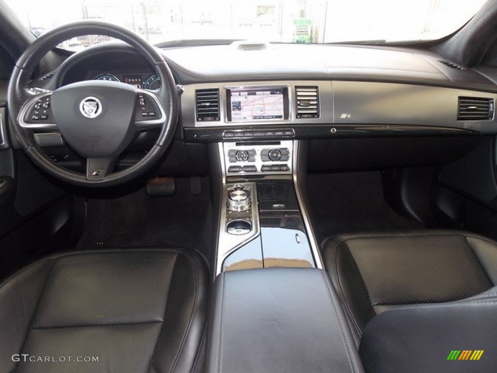 2012 Jaguar XF XFR Warm Charcoal/Warm Charcoal Dashboard Photo #94603525