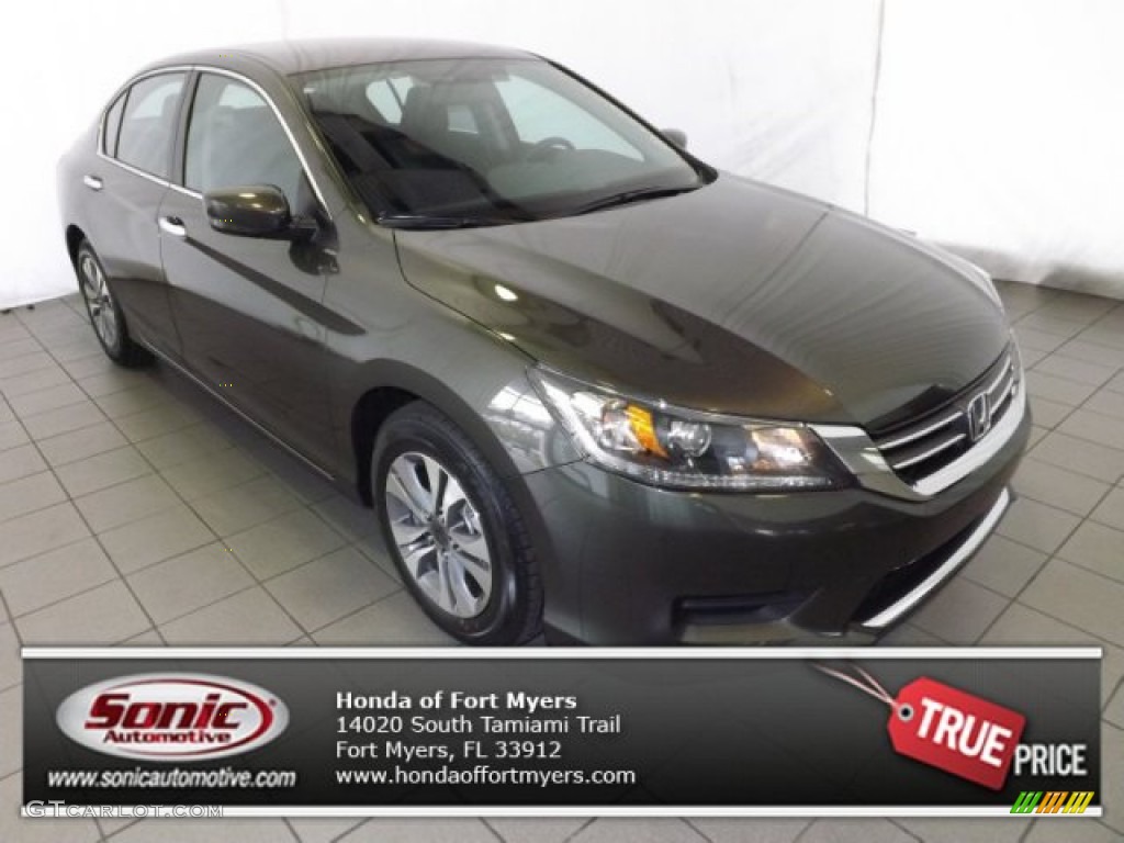 2014 Accord LX Sedan - Hematite Metallic / Black photo #1