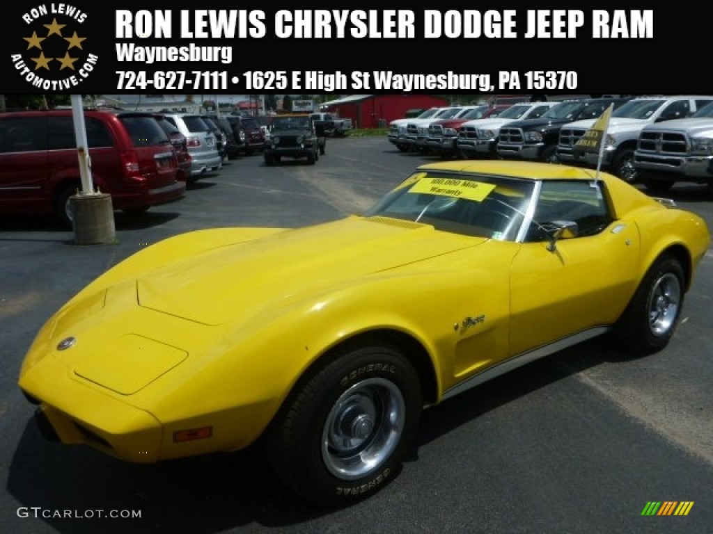 Bright Yellow Chevrolet Corvette