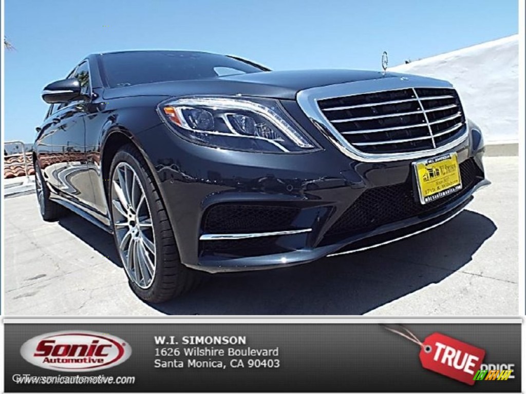 2015 S 550 Sedan - Anthracite Blue Metallic / Black photo #1