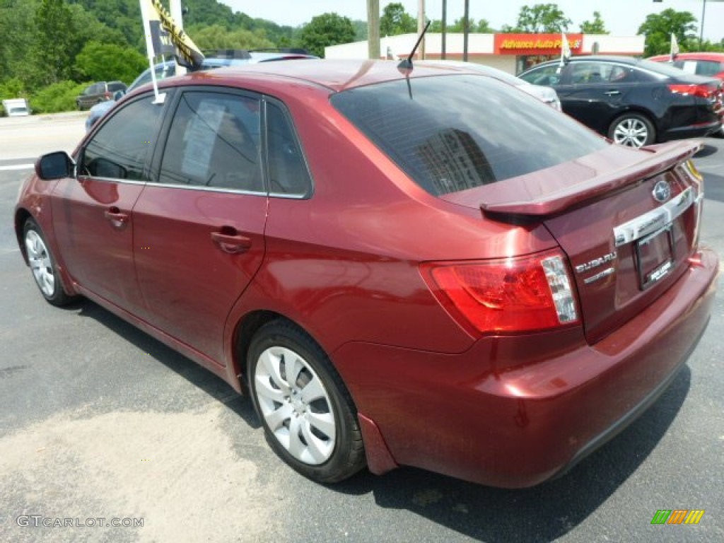 2010 Impreza 2.5i Sedan - Camellia Red Pearl / Carbon Black photo #3