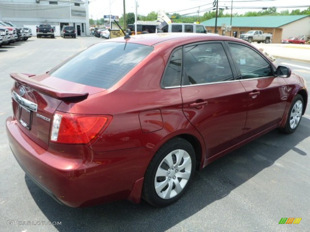 2010 Impreza 2.5i Sedan - Camellia Red Pearl / Carbon Black photo #5