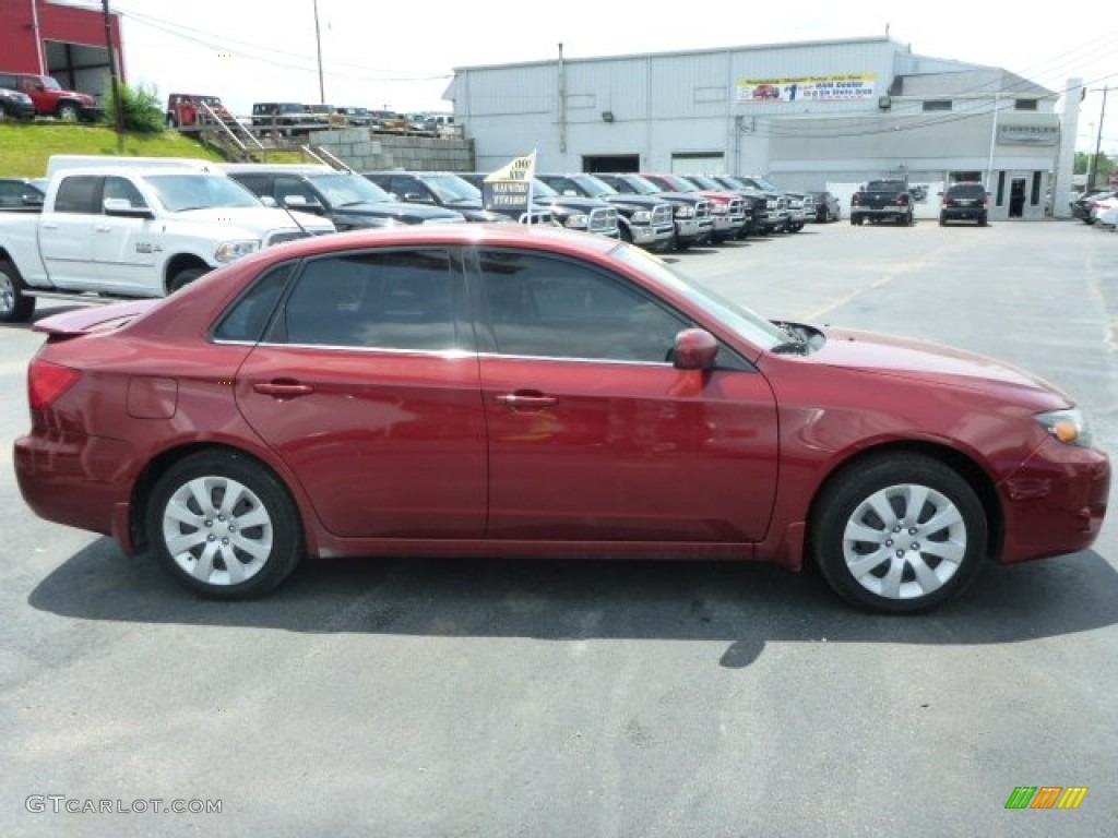 2010 Impreza 2.5i Sedan - Camellia Red Pearl / Carbon Black photo #6