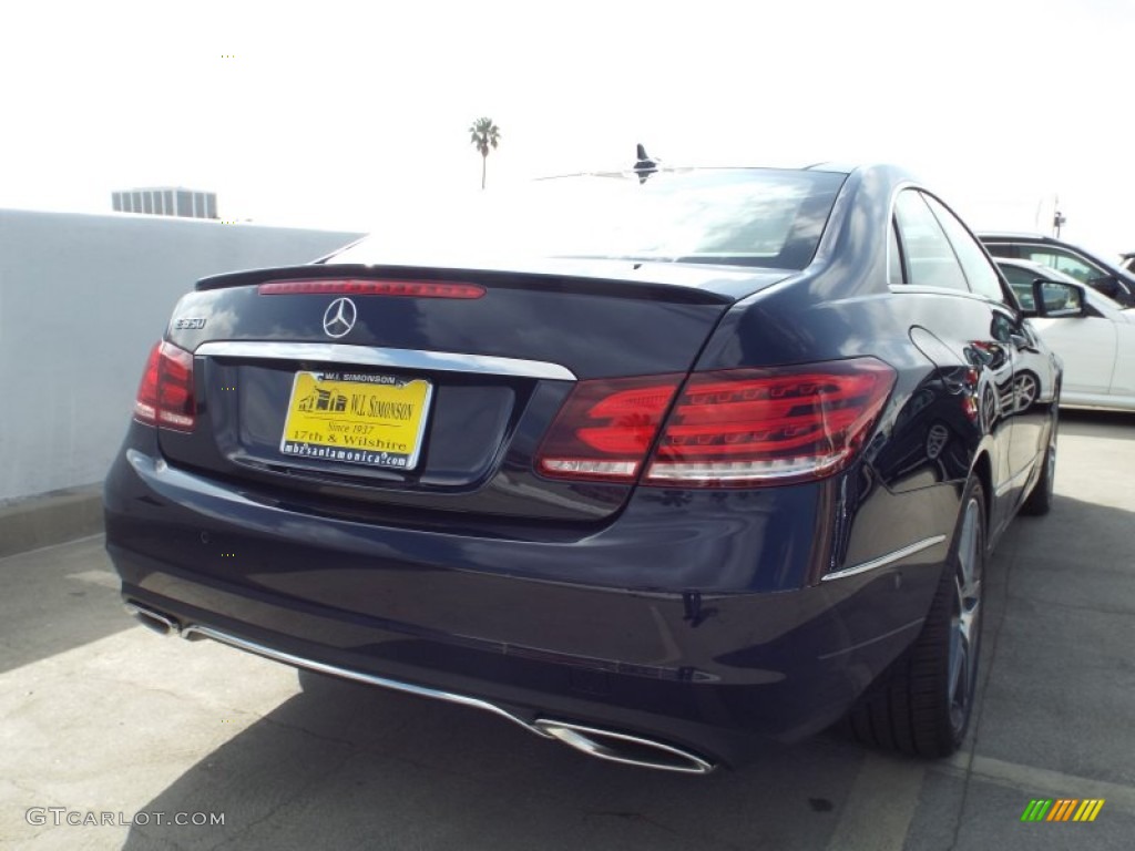 2014 E 350 Coupe - Lunar Blue Metallic / Silk Beige/Espresso Brown photo #4