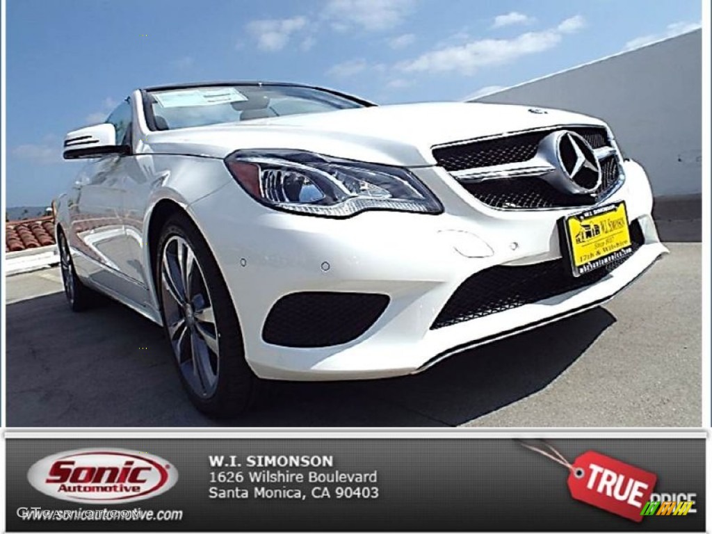 2014 E 350 Cabriolet - Diamond White Metallic / Grey/Black photo #1