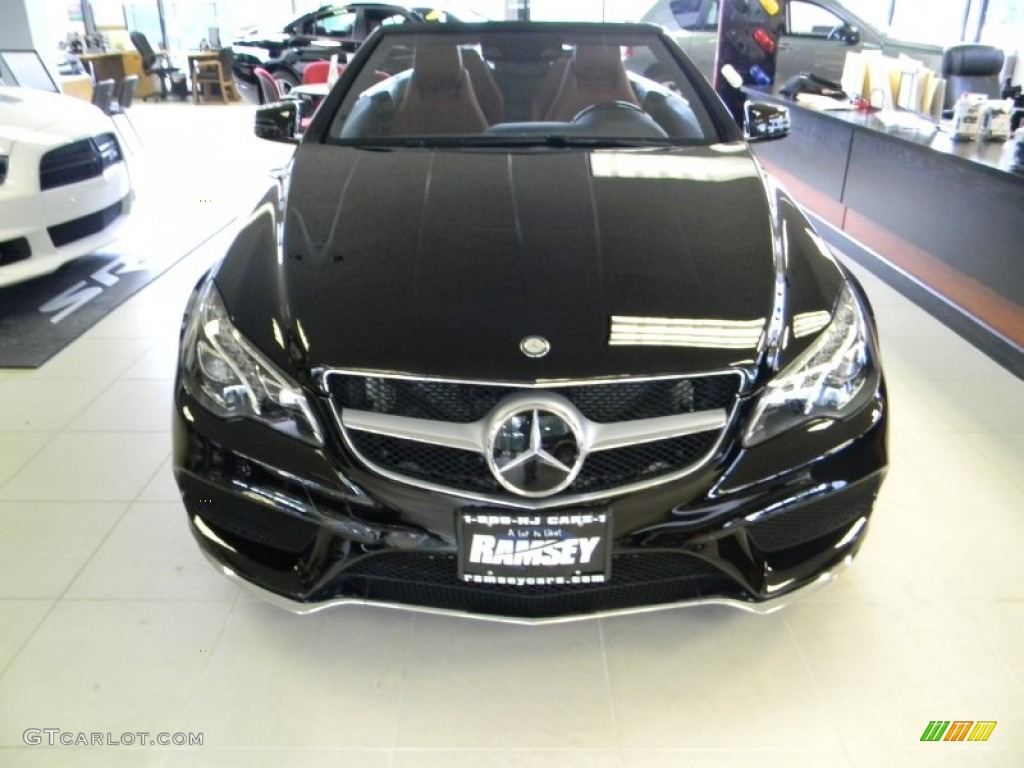 2014 E 550 Cabriolet - Black / Red/Black photo #2