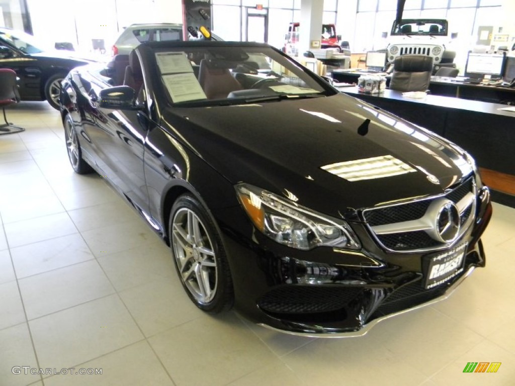 2014 E 550 Cabriolet - Black / Red/Black photo #4