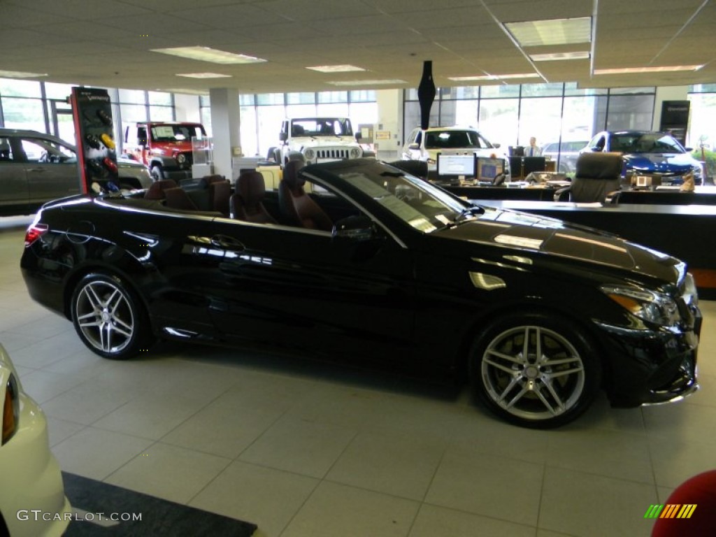 2014 E 550 Cabriolet - Black / Red/Black photo #5