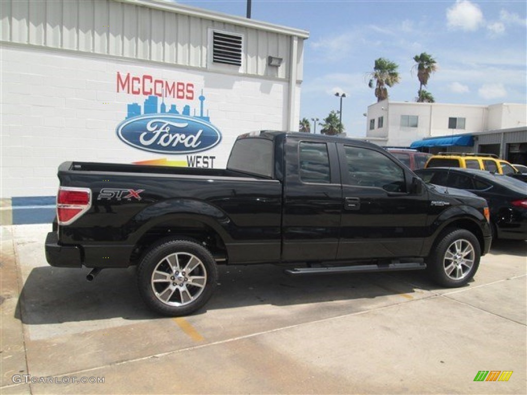 2014 F150 STX SuperCab - Tuxedo Black / Black photo #8