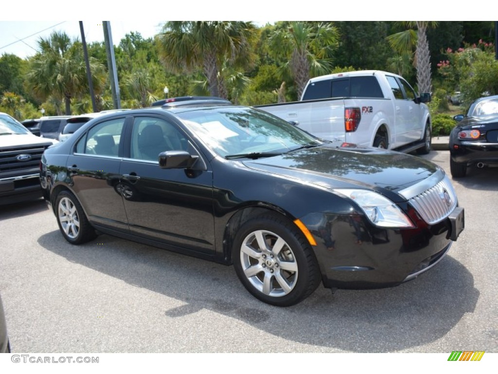 2010 Milan V6 Premier - Tuxedo Black Metallic / Dark Charcoal/Medium Light Stone photo #2