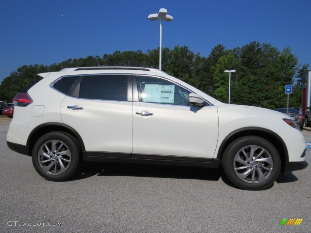 Moonlight White 2014 Nissan Rogue SL Exterior Photo #94622008