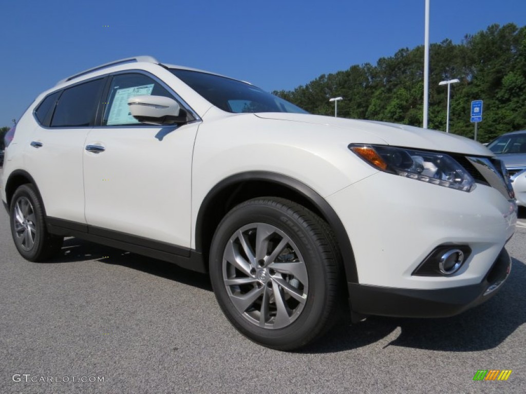 Moonlight White 2014 Nissan Rogue SL Exterior Photo #94622032