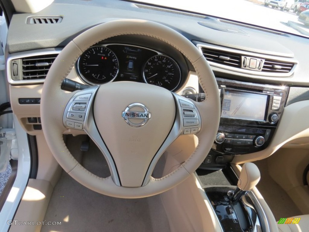 2014 Nissan Rogue SL Almond Dashboard Photo #94622131