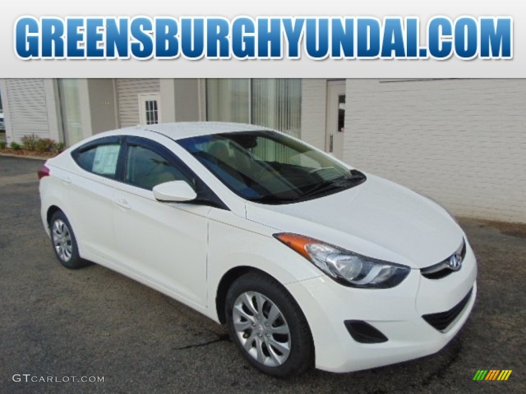 2012 Elantra GLS - Shimmering White / Beige photo #1