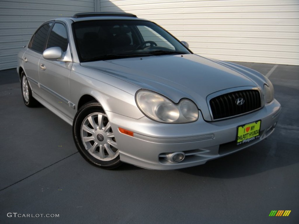 2003 Sonata LX V6 - Brilliant Silver Metallic / Black photo #2