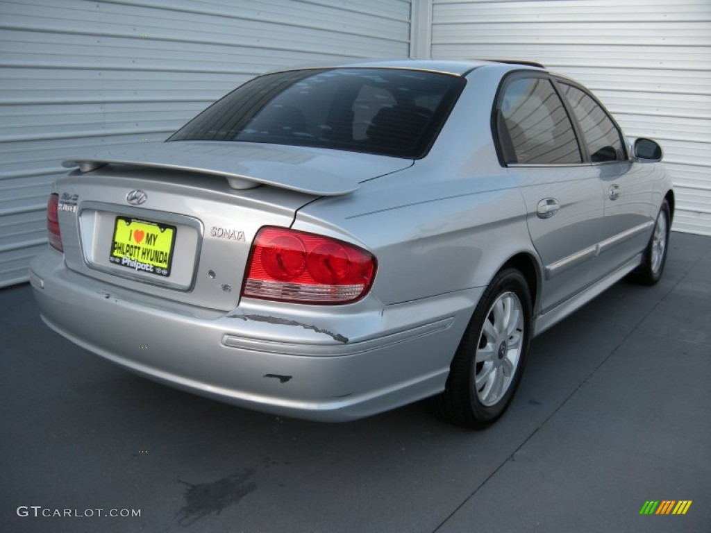 2003 Sonata LX V6 - Brilliant Silver Metallic / Black photo #4