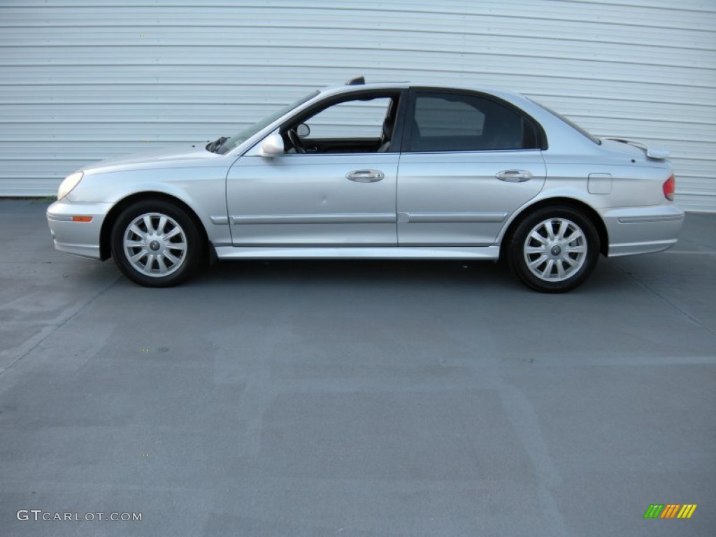 2003 Sonata LX V6 - Brilliant Silver Metallic / Black photo #6