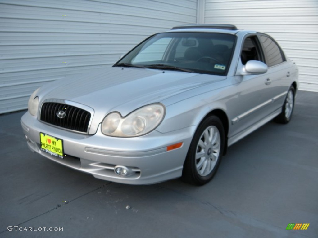 2003 Sonata LX V6 - Brilliant Silver Metallic / Black photo #7