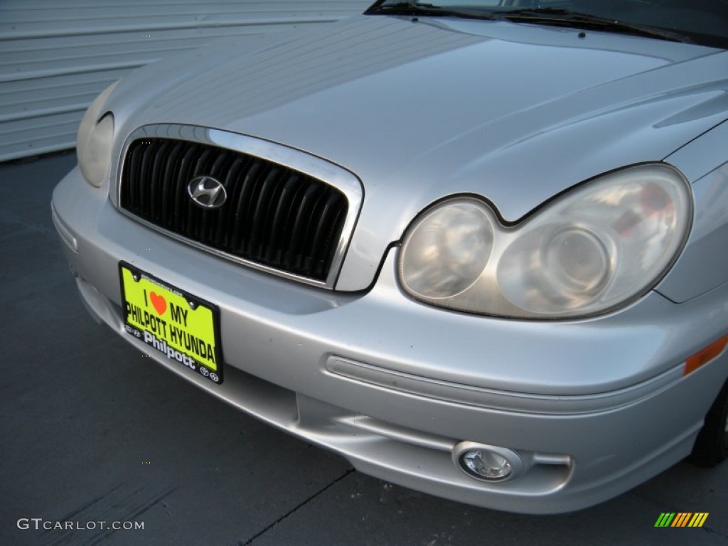 2003 Sonata LX V6 - Brilliant Silver Metallic / Black photo #10