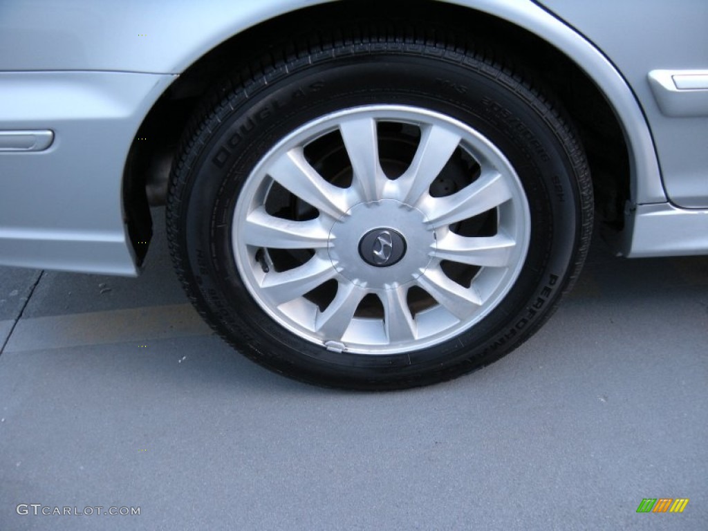 2003 Sonata LX V6 - Brilliant Silver Metallic / Black photo #13