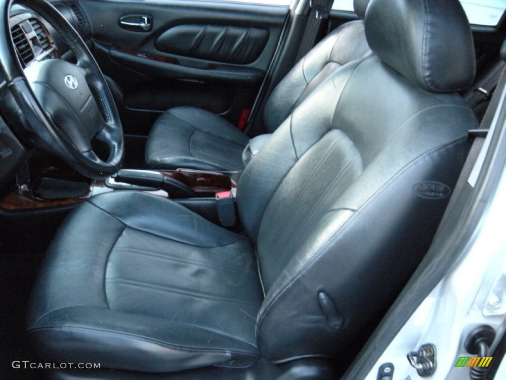 2003 Sonata LX V6 - Brilliant Silver Metallic / Black photo #32