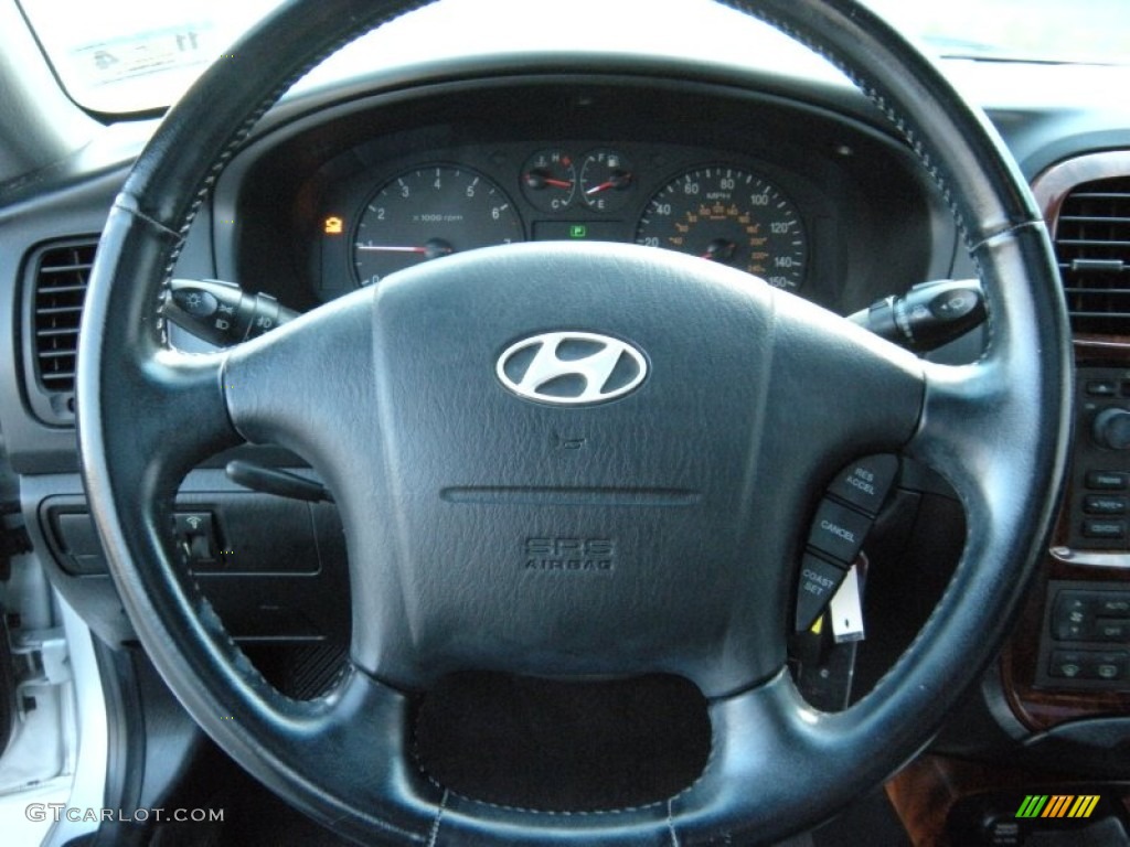2003 Sonata LX V6 - Brilliant Silver Metallic / Black photo #40