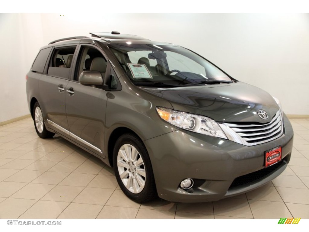 2011 Sienna Limited - Cypress Green Pearl / Bisque photo #1