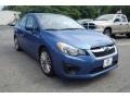 2014 Quartz Blue Pearl Subaru Impreza 2.0i Premium 4 Door  photo #3