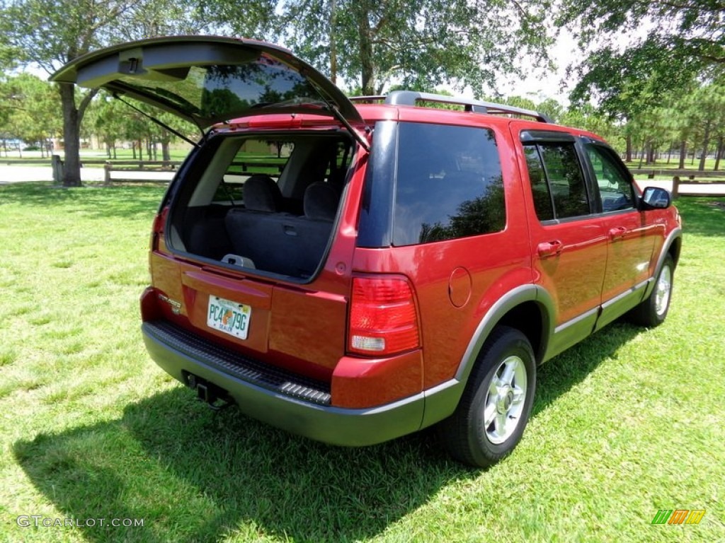 2002 Explorer XLT 4x4 - Toreador Red Metallic / Graphite photo #35