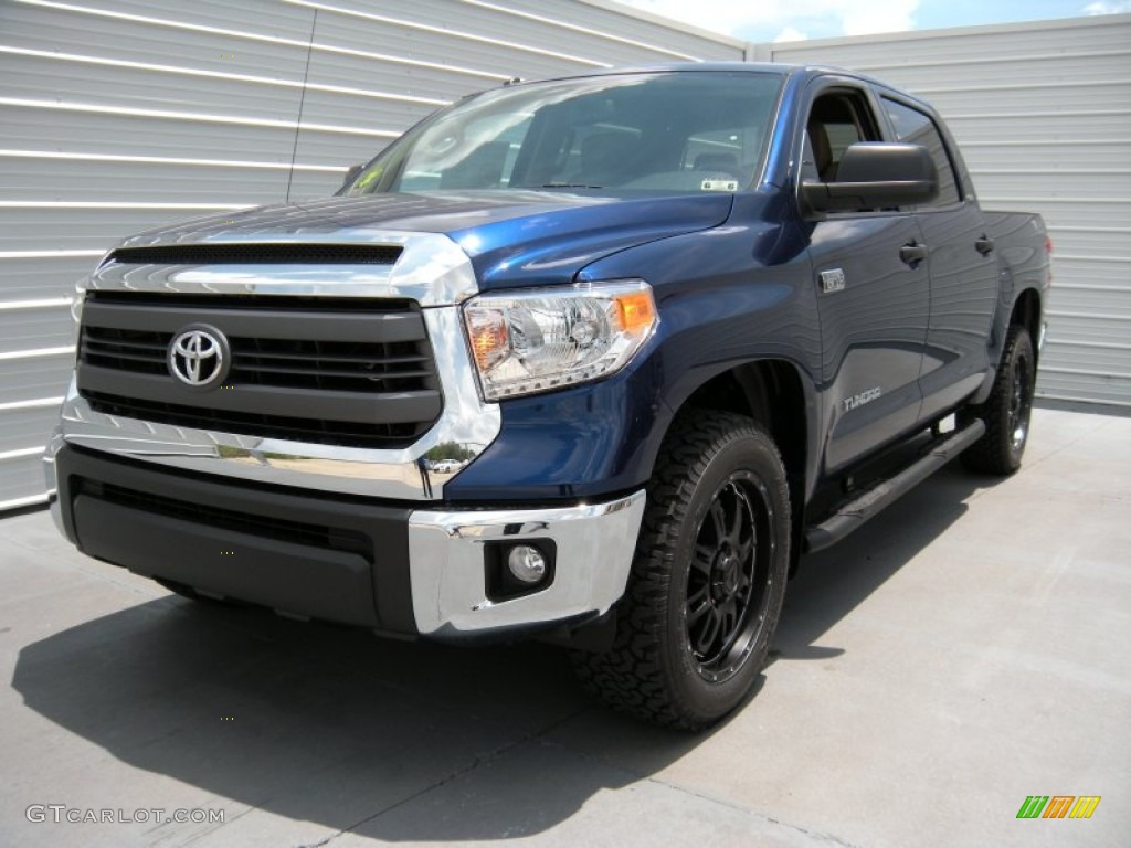 2014 Tundra TSS CrewMax - Blue Ribbon Metallic / Sand Beige photo #8