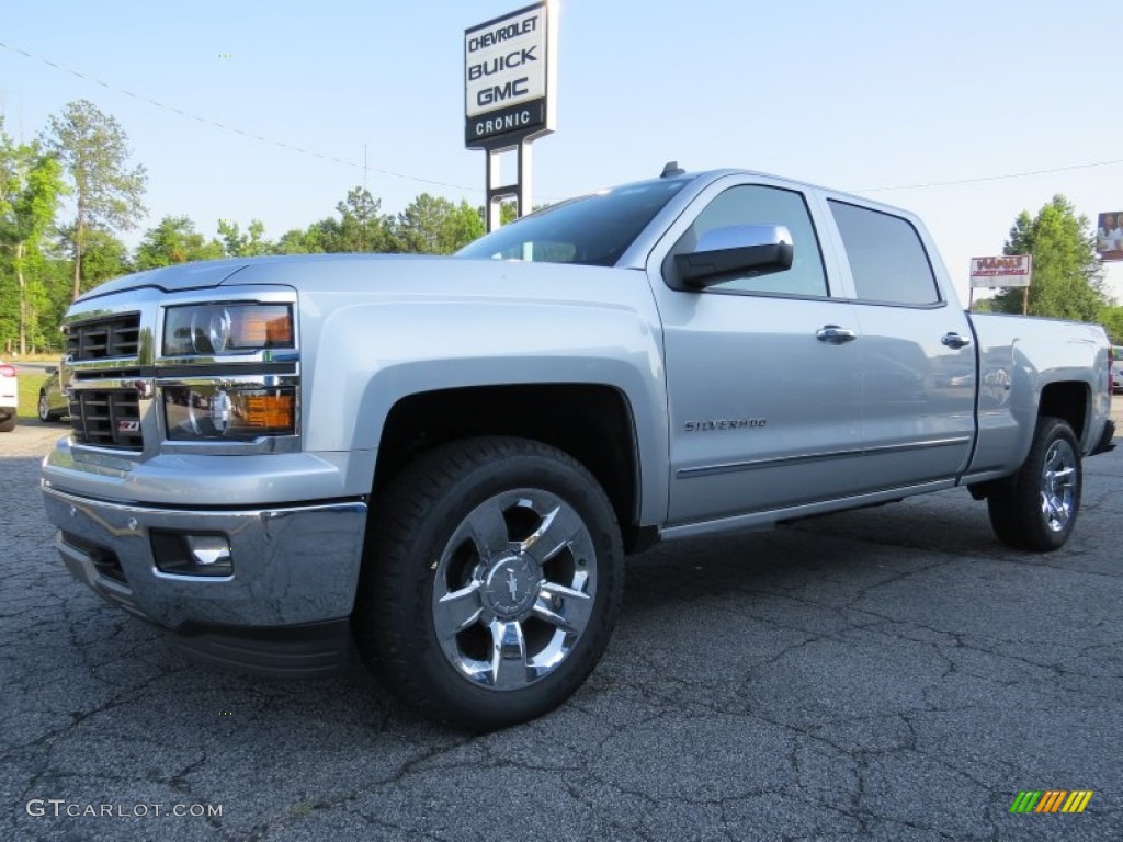 2014 Silverado 1500 LTZ Z71 Crew Cab 4x4 - Silver Ice Metallic / Jet Black/Dark Ash photo #3