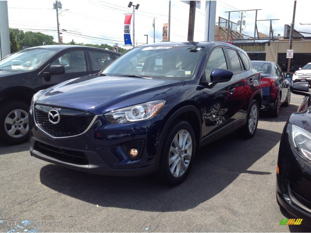 Stormy Blue Mica 2014 Mazda CX-5 Grand Touring Exterior Photo #94627729