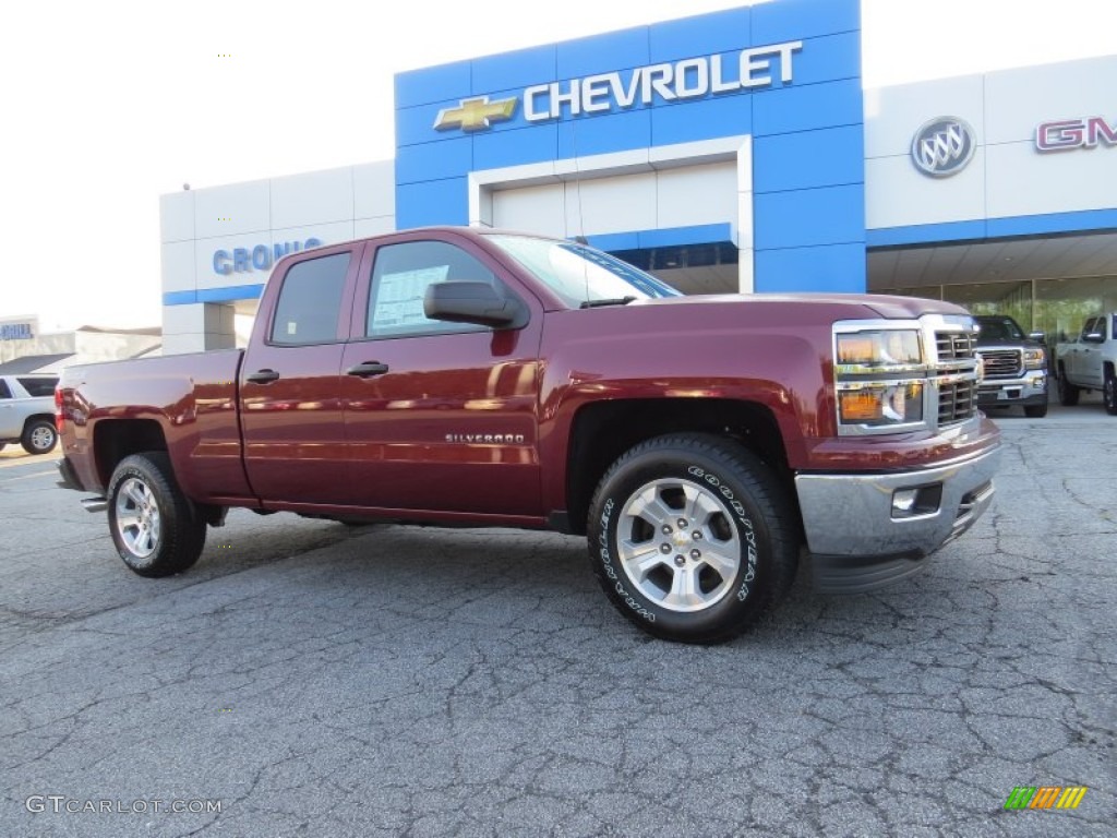 2014 Silverado 1500 LT Double Cab - Deep Ruby Metallic / Cocoa/Dune photo #1