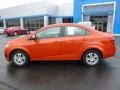 2012 Inferno Orange Metallic Chevrolet Sonic LS Sedan  photo #2