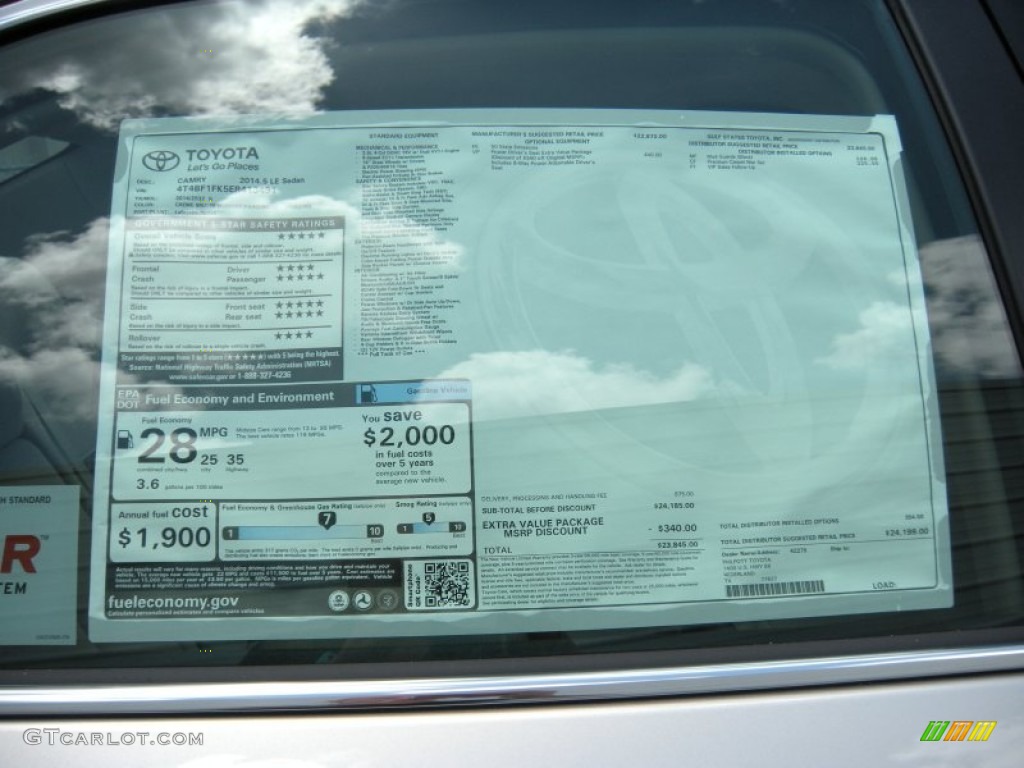 2014 Camry LE - Champagne Mica / Ivory photo #33