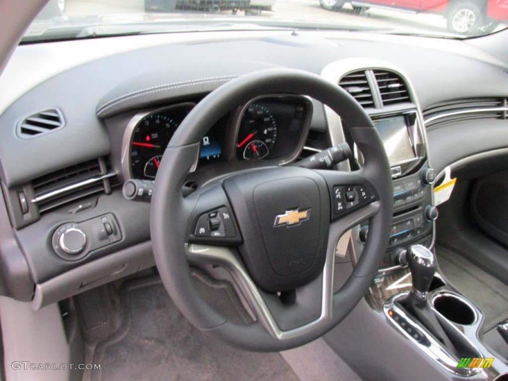 2015 Chevrolet Malibu LT Jet Black/Titanium Steering Wheel Photo #94641857