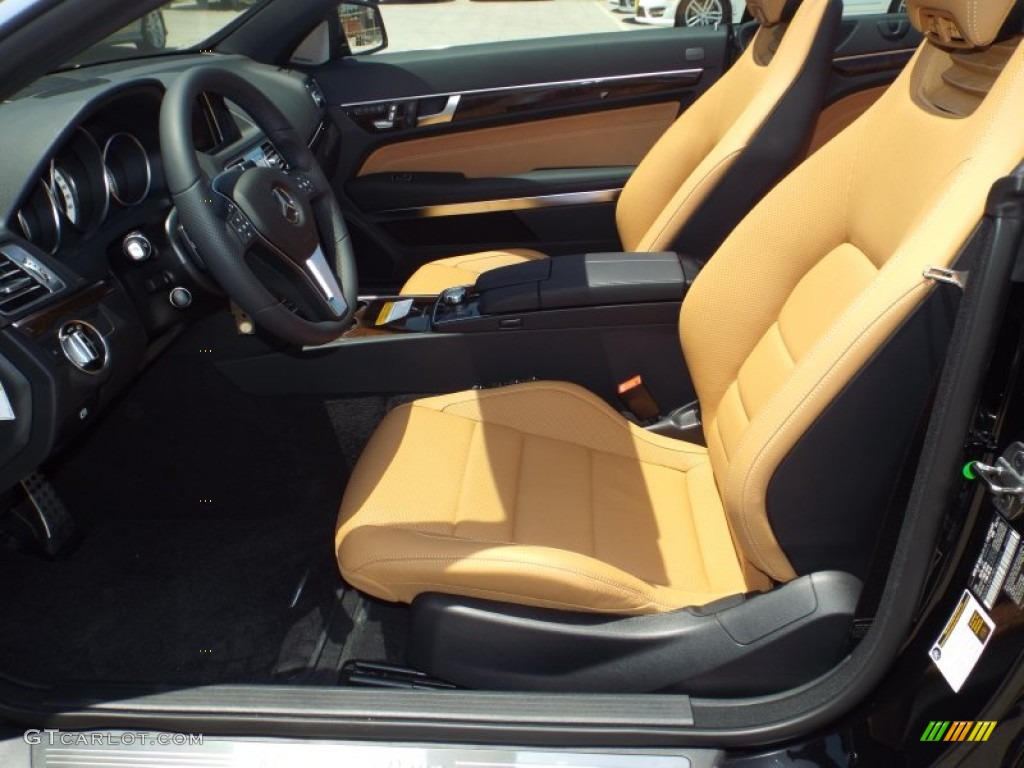 Natural Beige/Black Interior 2014 Mercedes-Benz E 350 Cabriolet Photo #94642456