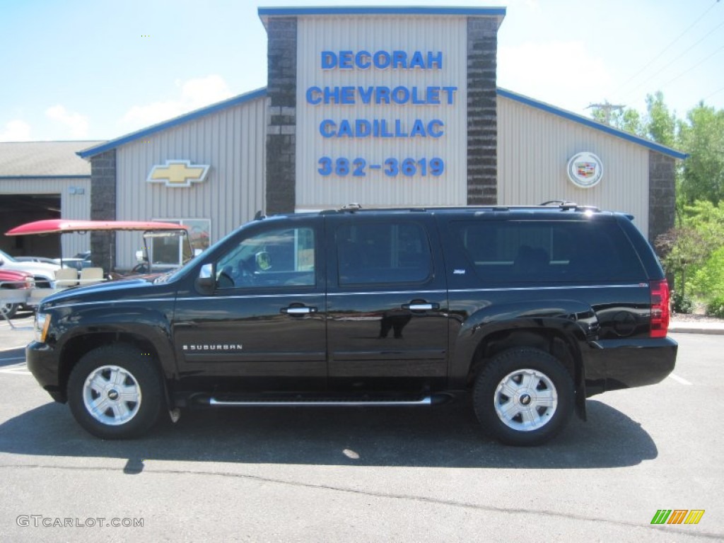 2007 Suburban 1500 Z71 4x4 - Black / Light Titanium/Ebony photo #1