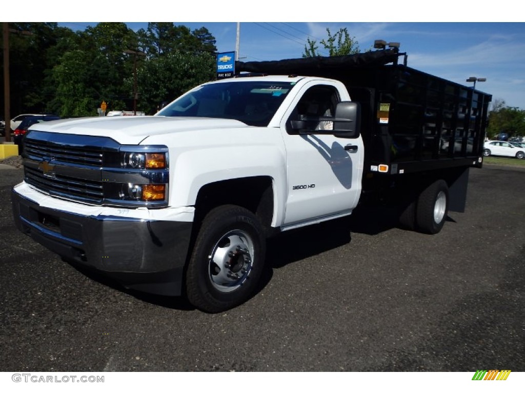 2015 Silverado 3500HD WT Regular Cab Dump Truck - Summit White / Jet Black photo #1