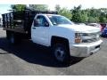 Summit White - Silverado 3500HD WT Regular Cab Dump Truck Photo No. 3