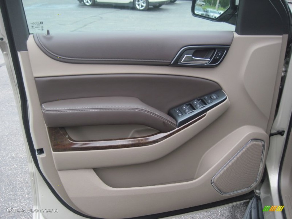 2015 Chevrolet Tahoe LS 4WD Cocoa/Dune Door Panel Photo #94645166