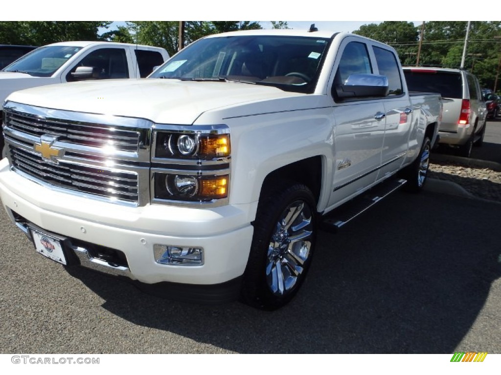 2014 Silverado 1500 High Country Crew Cab 4x4 - White Diamond Tricoat / High Country Saddle photo #1